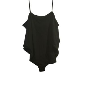 Black Double Fabric Bodysuit 4X